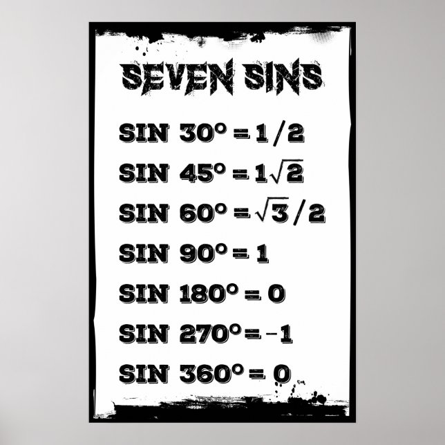 Sju Sins Poster (Framsidan)