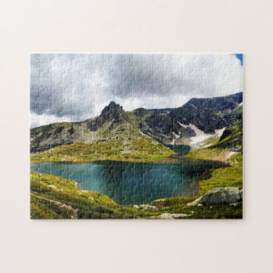 Sju Sjöar av naturvärlden i Rila Mountain Bulgaria Pussel