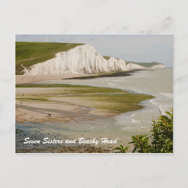 Sju skärmsterminaler och Beachy Head Postcard Vykort (Framsida)