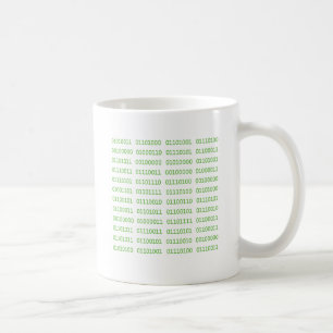 Sju smutsar ner binärt kodifierar kaffemugg