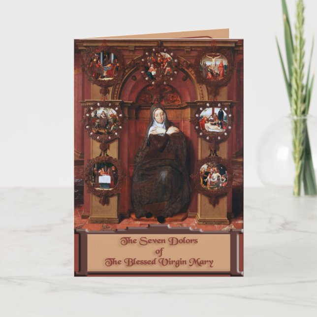 Sju sorvar av den välsignade jungfrun Mary Kort (Framsida)