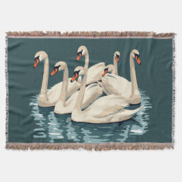 Sju Svanar A Swimming cut-out Stencil-Stil 4 Filt