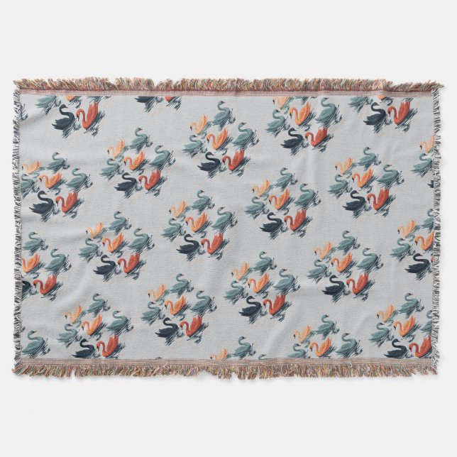 Sju Svanar A Swimming cut-out Stencil-Stil 6 Filt (Framsidan)