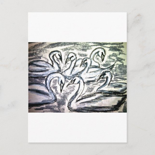 Sju Svanar A Swimming Vykort (Framsida)