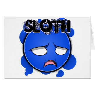 Sju syndar ansikten - Sloth Hälsningskort