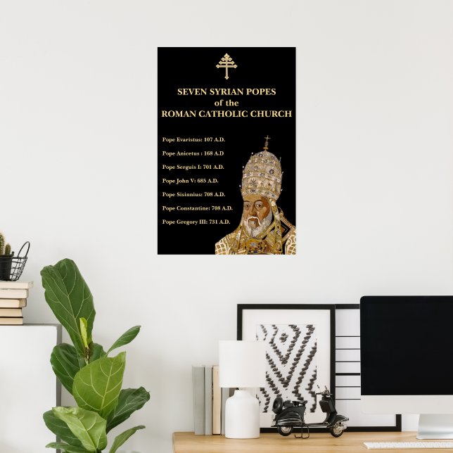 Sju syriska påvar i den romersk-katolska kyrkan poster (Hemmakontoret)