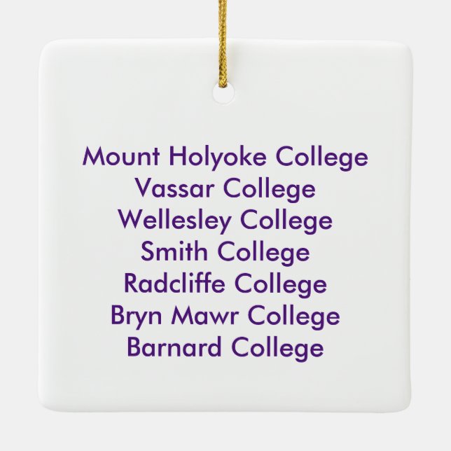 Sju systrar smyckar tillsammans julgransprydnad keramik (Baksida)