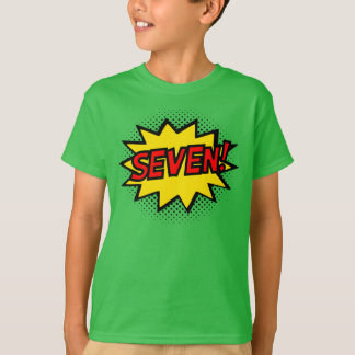 SJU! T-tröja för logotyp för Superhero för T Shirt