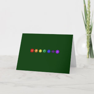 Sju vågrät Chakras Kort