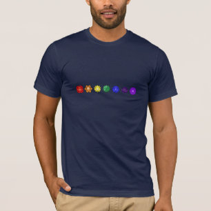 Sju vågrät Chakras T-shirt