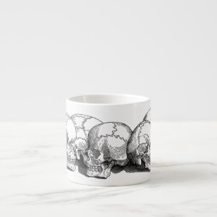 Sju Vintagar Döskallar Espressomugg