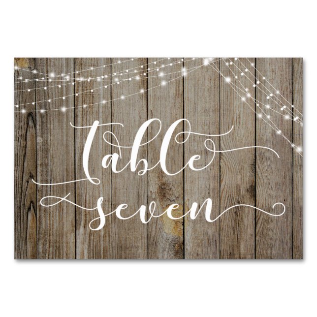 Sju Weather Wood & Light Strings Bord Bordsnummer (Baksidan)