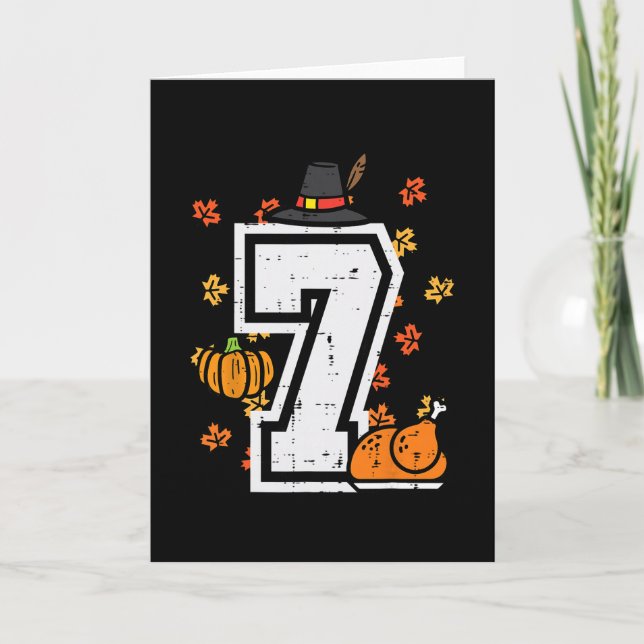 Sjuan Tacksgiving 6 7 Matchande 67 Meme Män Kvinno Kort (Framsida)