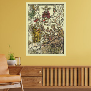 Sjudhuvudiga drakar av Albrecht Dürer Poster