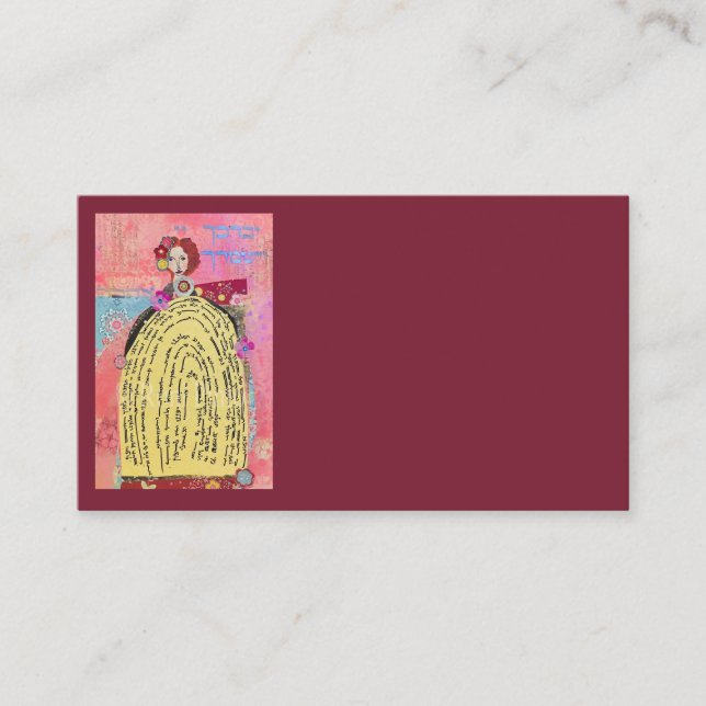 Sjudisk konst Gravid gåva Bibelkonst Visitkort (Framsida)