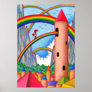 Sjudubbla regnbågens stad. poster