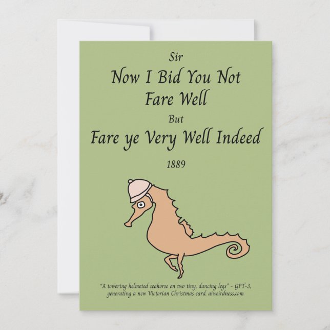 Sjuhäst Victorian Holiday Car Julkort (Framsida)