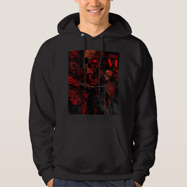 Sjuk avkänning VI - Cyberpunkvampyrskallen - Hoodie (Framsida)