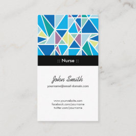 Sjuk - blå Abstrakt - geometri Visitkort