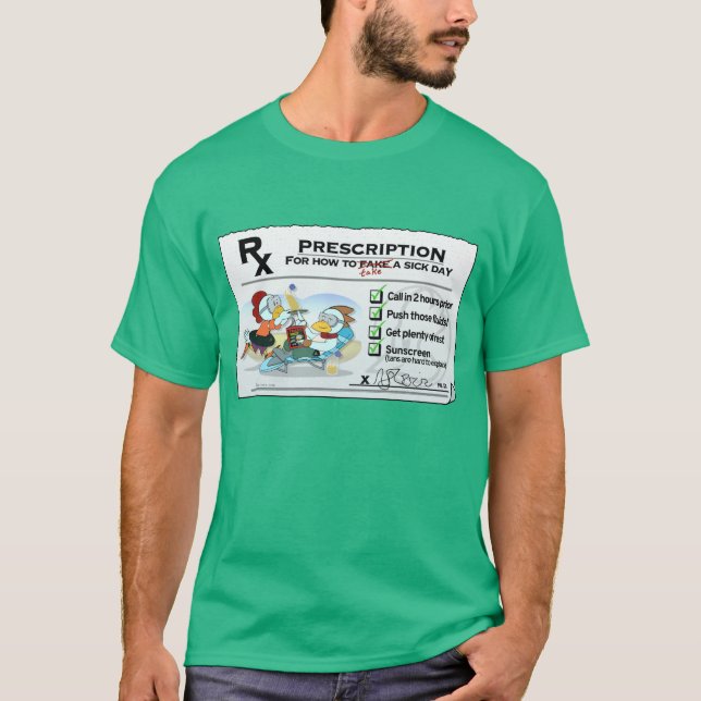 Sjuk dag - lampglaset blir rädd manar utslagsplats t shirt (Framsida)