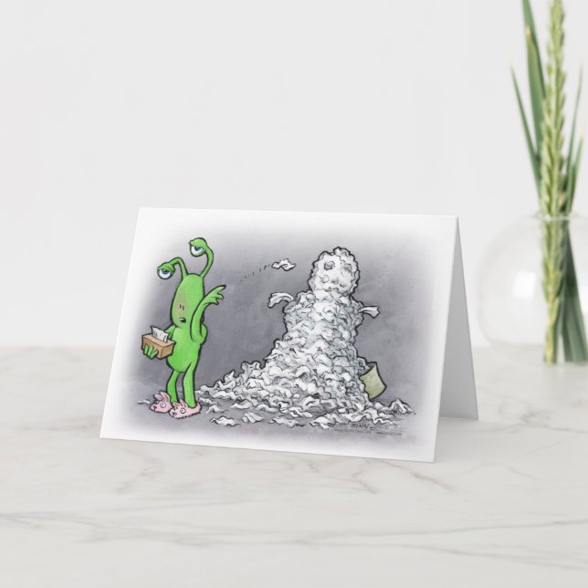 sjuk dagsnögubbe kort (Framsida)