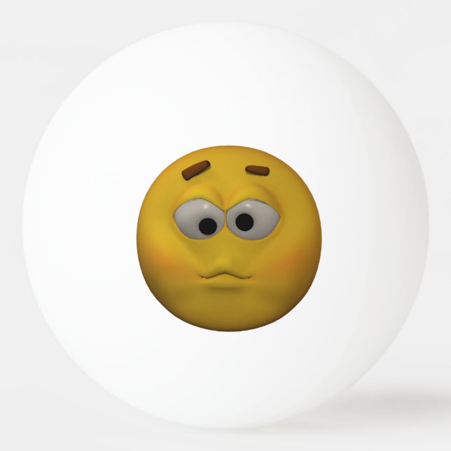 sjuk Emoticon för stil 3D Pingisboll (Framsidan)