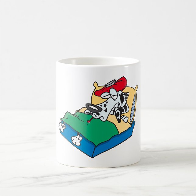 Sjuk Hund I Säng Kaffemugg (Skapare uppladdad)
