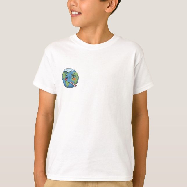 Sjuk jord Känner sig dålig barn T Shirt (Framsida)