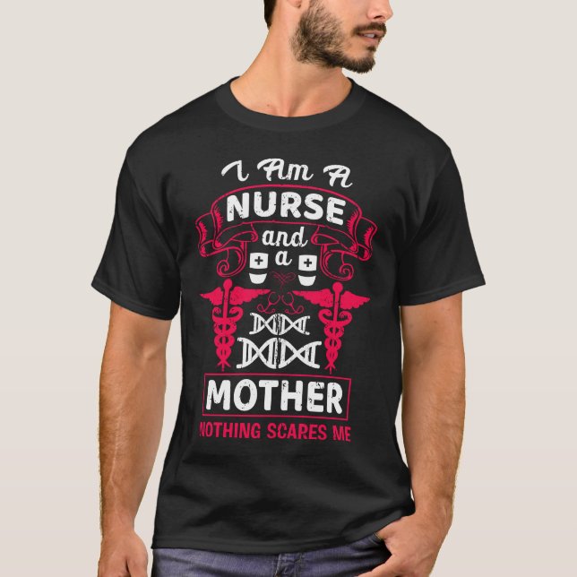 Sjuk och Mor Skrämmer ingenting mig. T Shirt (Framsida)