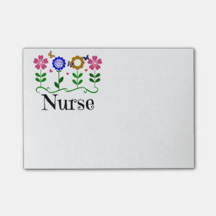 Sjuk - örter, blommor och fjärilar post-it block