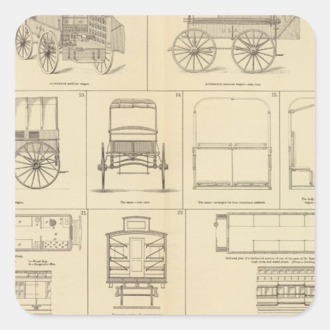 Sjuk, sårad fyrkantigt klistermärke (Framsida)