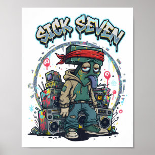 Sjuk Seven 67 Graffiti Meme Sex Sju Kul Gata U Poster