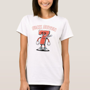 Sjuk Seven 67 Kostym Kul ordlek design, rolig T Shirt