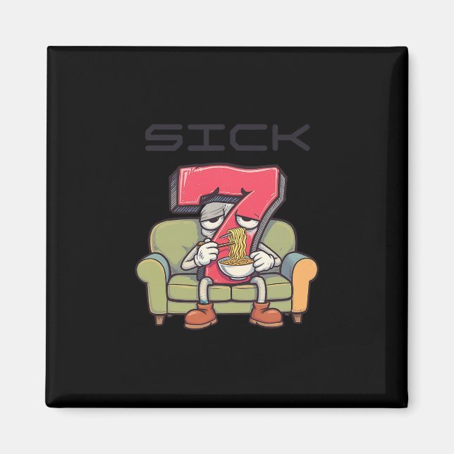 Sjuk Seven 67 Meme Sex Sju  Magnet (Framsidan)