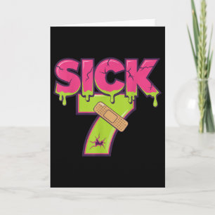 Sjuk Seven Meme T-shirt Sex Sju Roligt Ordspel Dri Kort