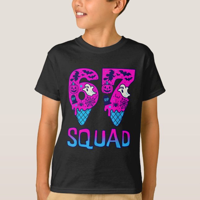 Sjuk Seven Meme T-shirt Six Seven Rolig 67 Hallowe (Framsida)