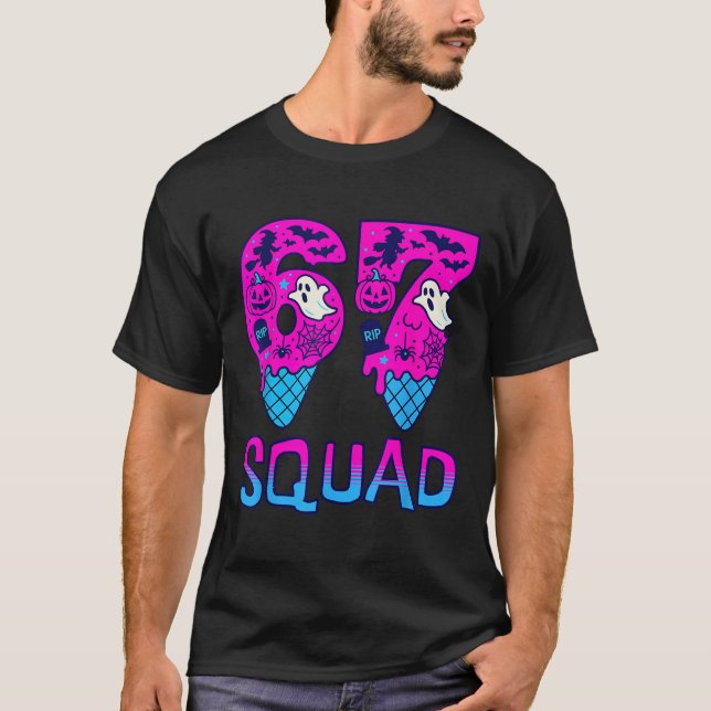 Sjuk Seven Meme T-shirt Six Seven Rolig 67 Hallowe (Framsida)