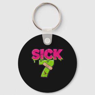 Sjuk Seven Meme T-shirt Six Seven Roligt Ordspel D Nyckelring