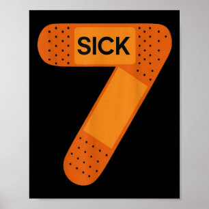 Sjuk Seven Meme T-shirt Six Seven Roligt Ordspel _ Poster