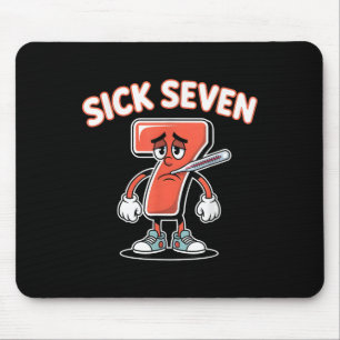 Sjuk Seven Meme Tröja Sex Seven Roligt Ordspel _5 Musmatta