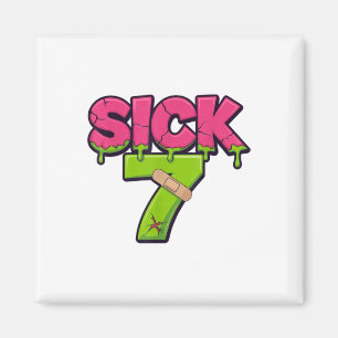 Sjuk Seven Meme Tröja Sex Seven Roligt Ordspel Dri Magnet