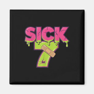 Sjuk Seven Meme Tröja Sex Seven Roligt Ordspel Dri Magnet
