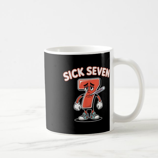 Sjuk Seven Meme Tröja Six Seven Roligt Ordspel _5  Kaffemugg (Höger)