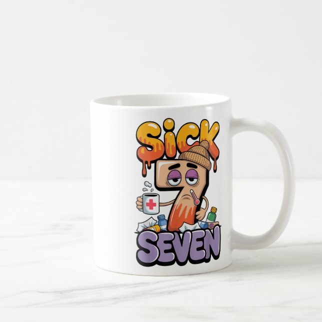 Sjuk Seven Six Seven 6 7 Rollig 67 Gen Alpha Slang Kaffemugg (Höger)
