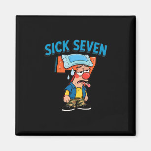 Sjuk Sju Roligt Meme 67 Sex Sju Halloween Kostym Magnet
