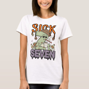 Sjuk Sjuan Meme T-shirt 67 Sex Sju Roligt Ordspel