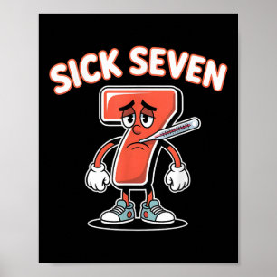 Sjuk Sjuan Meme Tröja Sex Sju Roligt Ordspel _5 Poster