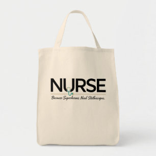 Sjuk Tote Bag - för superhjältar behöver Stethosc Tygkasse