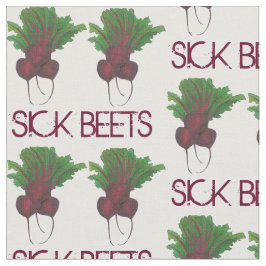 Sjuka betor (Beats) Röda betet Vegetarian Funny Fo Tyg