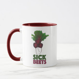 Sjuka betor (Beats) Röda betet Vegetarian Funny Mu Mugg